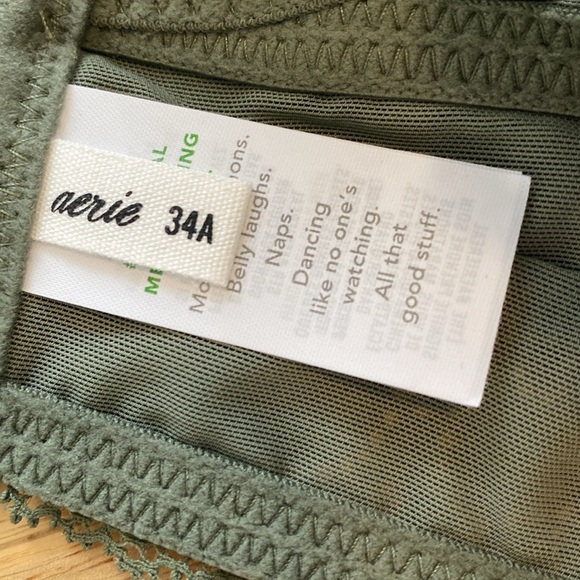 Aerie NWT Demi 34A Moss Green - Picture 3 of 7